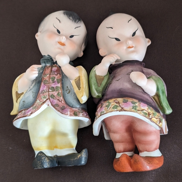 ❄️Japan ESD/Lefton Bisque Boy Figurines, KW 23065, Porcelain Bisque Traditional - Picture 7 of 11